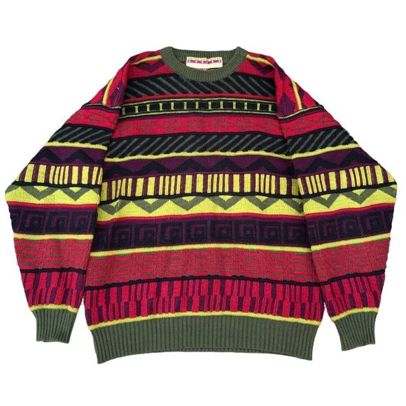 Vintage Coogi Style Knit Tough Duck Knit Sweater Large - Picture 1 of 6
